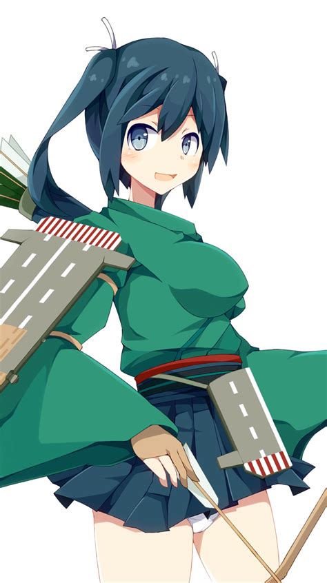 Safebooru 1girl Archery Arrow Blue Eyes Blue Hair Blush Bow Weapon