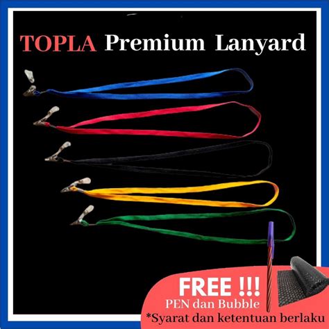 Jual Topla Premium Kalung Name Tag Tali Cantol Jepit 1 Cm Gantungan ID