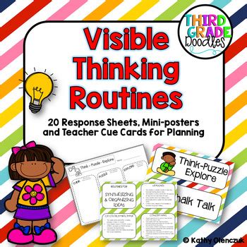 Visible Thinking Routines Reference Cards Response Sheets Mini Posters