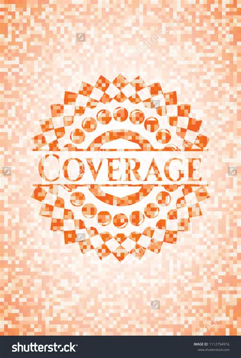 Coverage Orangcoverage Orange Mosaic Embleme Mosaic Stock Vector