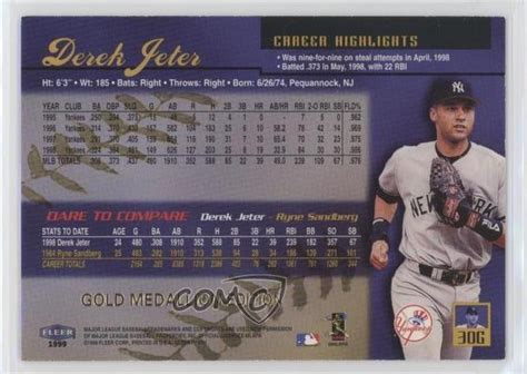 Fleer Ultra Gold Medallion G Derek Jeter For Sale Online Ebay