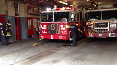 Brand New Fdny Tiller 5 Returns To Quarters And Engine 24 Seen At 6th Ave