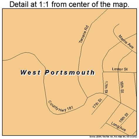 West Portsmouth Ohio Street Map 3984140