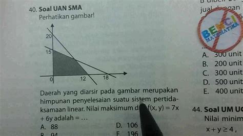 Soal Matematika Nilai Maksimum Dan Minimum Contoh Soal Nilai Maksimum