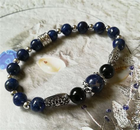 Voici Ce Que Je Viens Dajouter Dans Ma Boutique Etsy Bracelet Lapis