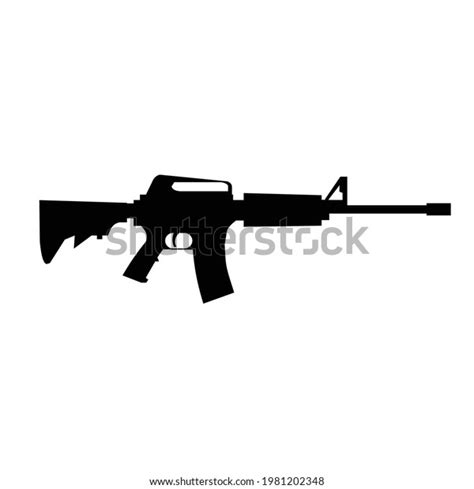 M4 Carbine Assault Riffle Vector Design Stock Vector Royalty Free 1981202348 Shutterstock