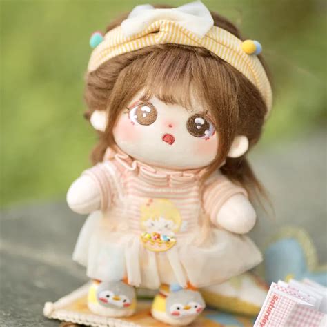 20cm Plush Human Doll Figure Baby Doll Cute Expression Kawaii Nude