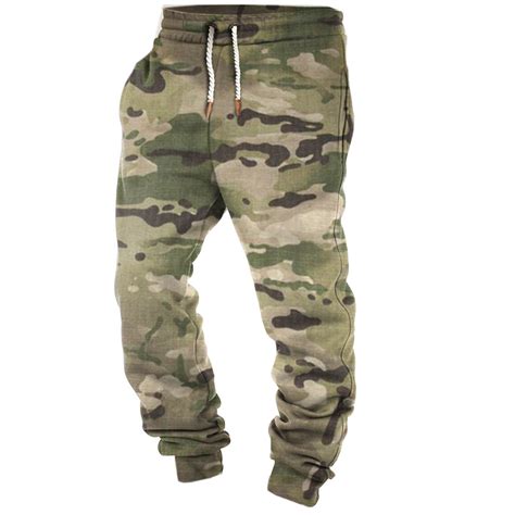 Aueoeo Mens Camouflage Cargo Jogger Pants Slim Fit Stretch Pants