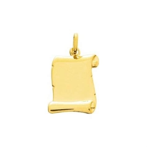 Achat Pendentif Parchemin En Or Jaune