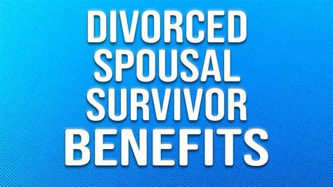 Divorced Spousal And Survivor Benefits Social Security Youtube