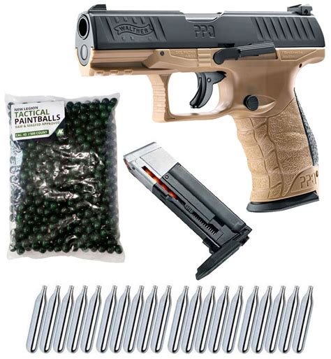 Walther Ppq M2 T4e Ram Home Defense Pistol Cal 43 Incl Extra Magazine 500 Paintballs Cal 43