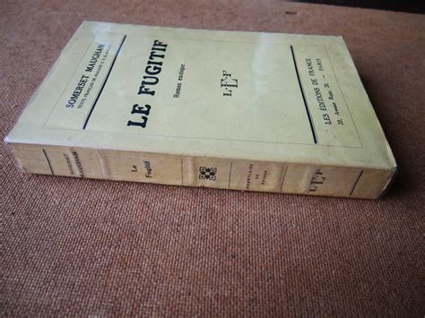 Le Fugitif Roman Exotique By Somerset Maugham Tr S Bon Couverture