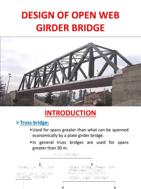 Design of Open Web Girder Bridge | PDF | Truss | Bending