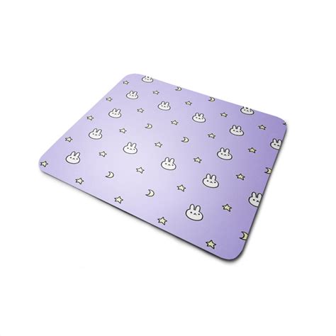 Mouse Pad Quadrado Antiderrapante Coelhos Estrelas Roxo Shopee Brasil