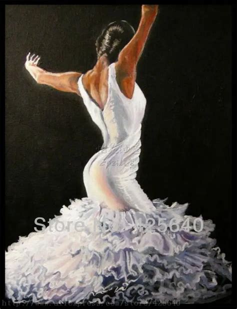 Buy Spanish Flamenco Dancer Painting Latina Woman Oil Painting On Canvas Hight