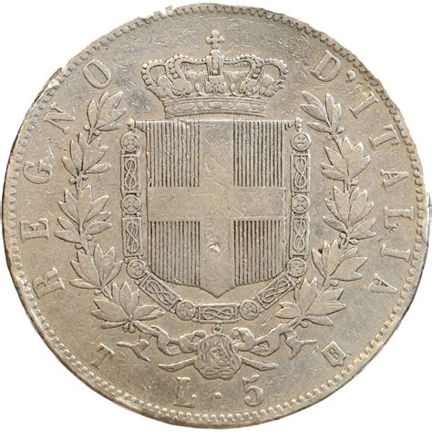 5 Lires Victor Emmanuel II 1861 Turin