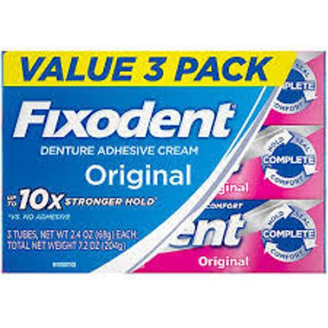 Usa Angel Fixodent Complete Original Denture Adhesive Cream 2 4 Fl