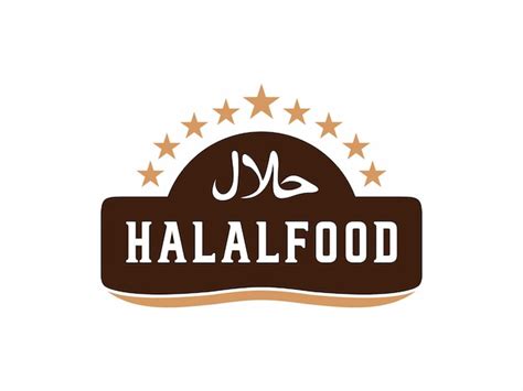 Premium Vector Halal Food Label Design Logo