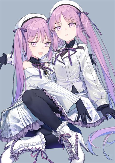 Euryale Twins Two Women Heels Gloves Stheno Bow Tie Fate Series