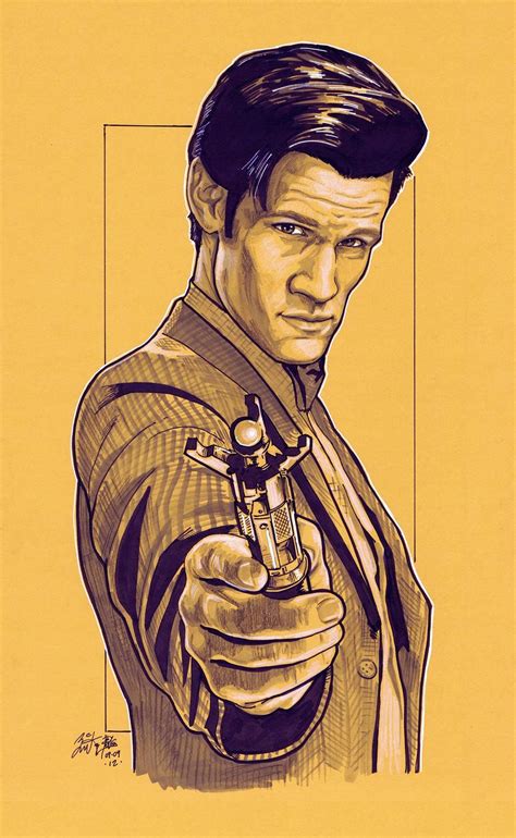 Dr Who 11th Doctor Matt Smith Tonal In 2021 Doctor Who Drawings