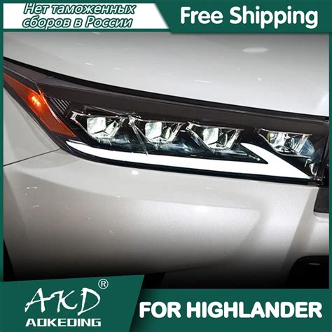 Akd Headlight For Toyota 2018 2021 Kluger Highlander Head Lights Style Replacement Drl Daytime