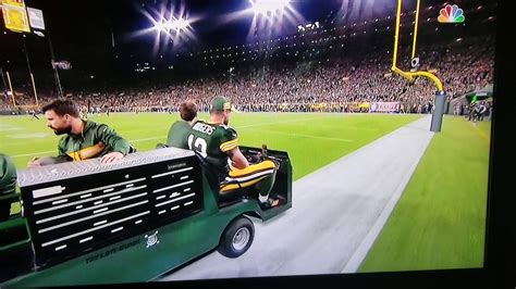 Aaron Rodgers Gets Carted Off The Field YouTube