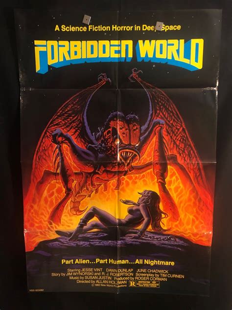 Original 1982 Forbidden World One Sheet Movie Poster Sci Fi Etsy