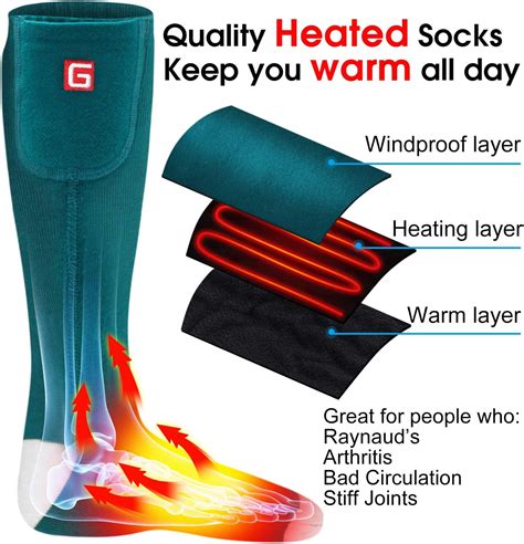 Calcetines El Ctricos Para Hombre Y Mujer Con Bater A Recargable Y