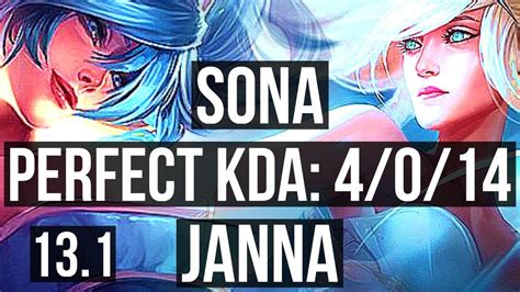 SONA Aphelios Vs JANNA Ezreal SUP 4 0 14 Rank 3 Sona EUW