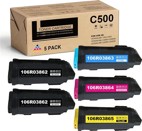 C500 C505 High Capacity Toner Cartridges Drawn Compatible C500 C505 Toner