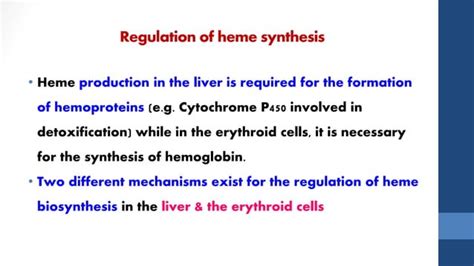 Heme Synthesis Ppt