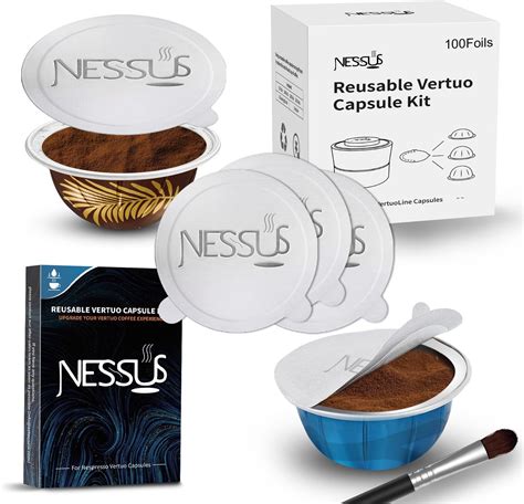 Amazon Nessus Reusable Vertuo Capsule Kit Pcs Foil Seal Lids