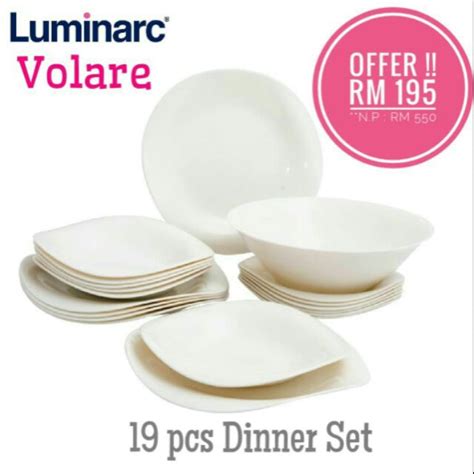 LUMINARC Dinner Set 19pcs Set Pinggan Shopee Philippines