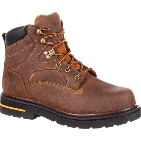 Georgia Boot Mens Steel Toe Work Boot With Steel Shank Oil And Slip