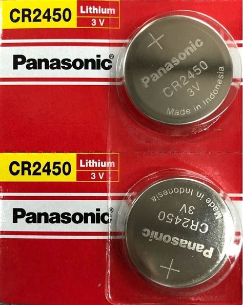 2 X Fresh New Panasonic Cr2450 Cr 2450 3v Lithium Coin Cell Battery Exp 2030 Ebay