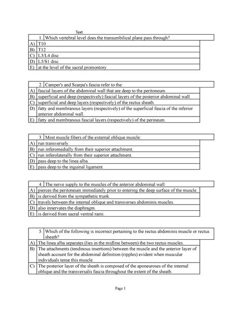 Samplepractice Exam 2018 Questions And Answers 1 Which Vertebral