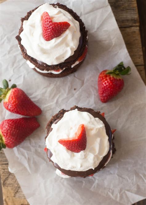 Mini Naked Chocolate Covered Strawberry Cakes Kristy Denney