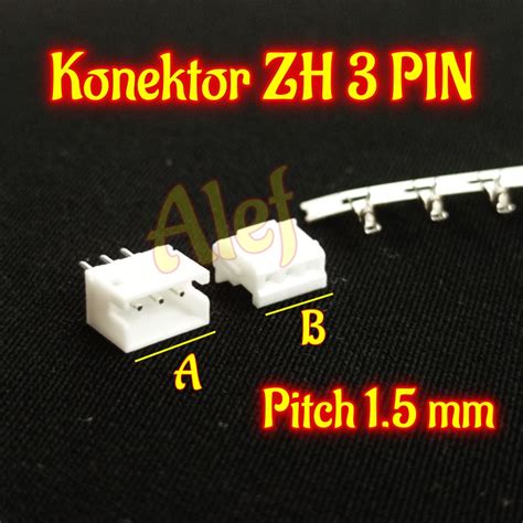 Jual Konektor Zh 2 3 4 Pin A1501 Lhe Pitch 15 Mm White Housing Socket