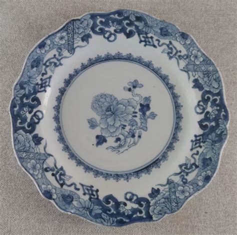 MAGNIFIQUE ASSIETTE En Porcelaine Bleu Et Blanc De Chine Chinese EUR 59