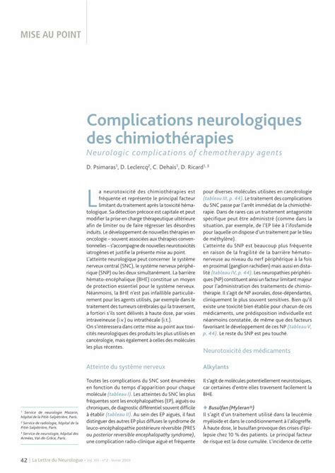 PDF Complications neurologiques des chimiothérapies edimark fr 44