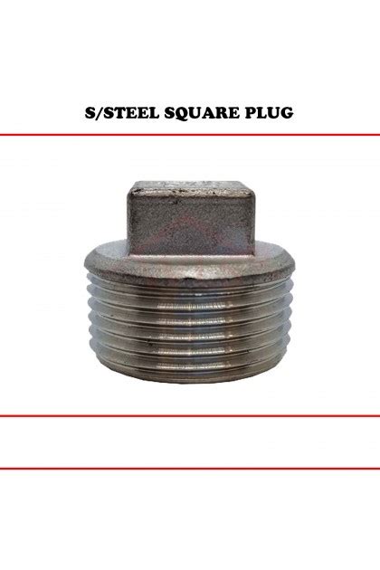 steel square plug