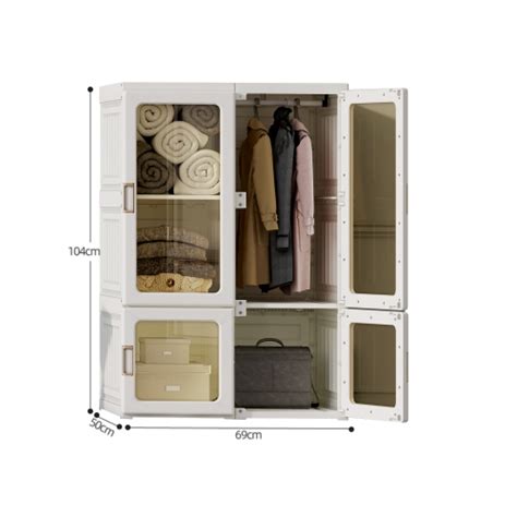 Antbox Closet Grids Doors Hanger Portable Wardrobe Closet