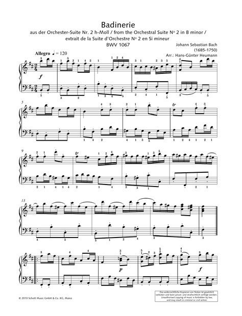 Badinerie By Johann Sebastian Bach Sheet Music For Piano Solo At Sheet