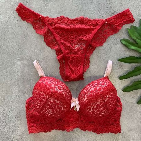 Conjunto De Lingerie Bellissimo Vermelho Dolce Pecado