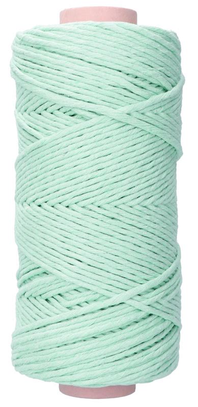 Pastel Mint 3mm Makramee Baumwollschnur Einfachgedreht 150 Mtr 500 Gram