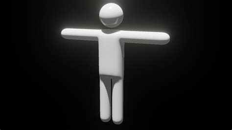 3d Model Simple Stick Man Figure Model 3d Vr Ar Low Poly Cgtrader