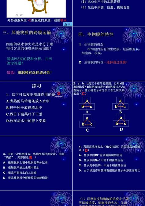 人教版教学课件 名校联盟 辽宁省大连市十四中高中生物 物质跨膜运输的实例 课件必修一ppt卡卡办公