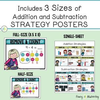 Number Talk Strategy Posters For Addition And Subtraction Subtraction