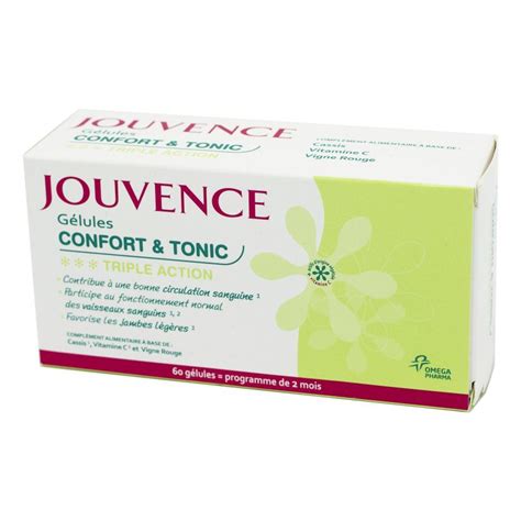 JOUVENCE Confort et Tonic 60 Gélules Triple Action Circulation