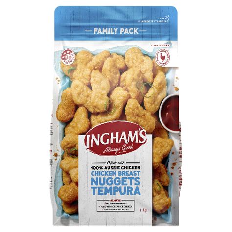 Ingham S Chicken Breast Nuggets Tempura 1kg Inghams